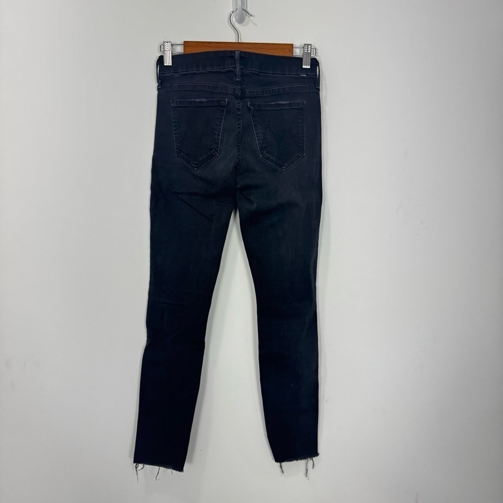 MOTHER Women's Black Looker Ankle Fray Jeans Size 25 - Picture 6 of 16